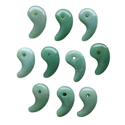 Sudemota Schmuckherstellung Großhandelslose 10 Stück natürliche grüne Aventurin-Magatama-Charme-Stein-Anhänger zur Schmuckkennzeichnung Sudemota Schmuckherstellung Großhandelslose 10 Stück natürliche grüne Aventurin-Magatama-Charme-Stein-Anhänger zur Schmuckkennzeichnung von Sudemota