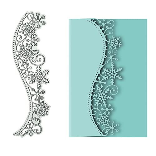 Schneeflocken-Spitzenbordüre, Metall-Stanzformen, Frohe Weihnachten, Schneeflocke, Blumen, Stanzschablonen für Basteln und Stanzen, DIY, Scrapbooking, dekorative Prägepapier, Kartenherstellung Schneeflocken-Spitzenbordüre, Metall-Stanzformen, Frohe Weihnachten, Schneeflocke, Blumen, Stanzschablonen für Basteln und Stanzen, DIY, Scrapbooking, dekorative Prägepapier, Kartenherstellung von Suds&WH