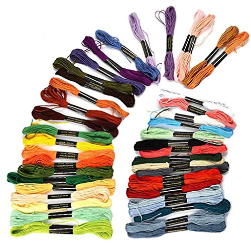 Coversolate Stickerei Set Stickgarn, Kreuzstich,Premium Regenbogenfarben mit 50 Farbfäden, mit Tasche Coversolate Stickerei Set Stickgarn, Kreuzstich,Premium Regenbogenfarben mit 50 Farbfäden, mit Tasche von Sudsty