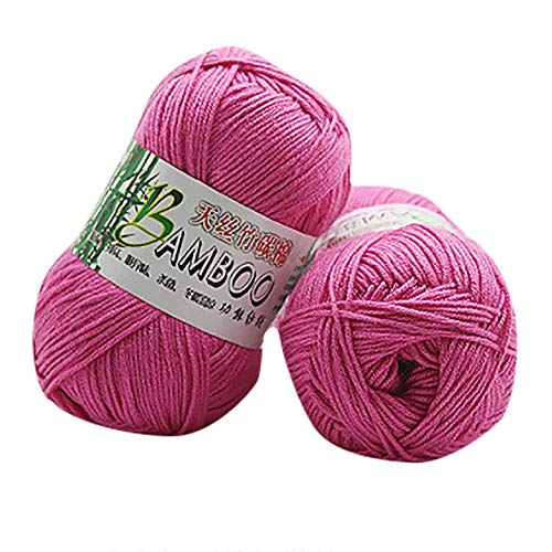 Tonsee Accessoire Stricktasche Weiches Bambus-Häkelgarn aus natürlicher Wolle, Strickwaren, 100% 50 g, Baumwolle, warme Heimtextilien Stricken Liefert Garn (G, One Size) von Sudsty
