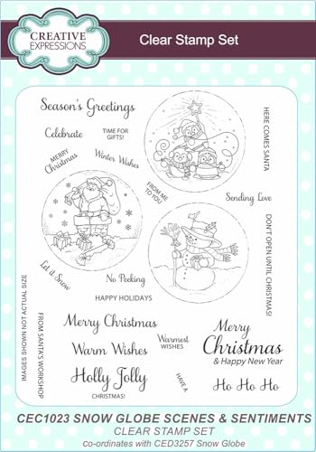 Sue Wilson CEC1023 Creative Expressions Stempel-Set, Schneekugel, Szenen und Gefühle, 15,2 x 20,3 cm, transparent, mehrfarbig, Einheitsgröße Sue Wilson CEC1023 Creative Expressions Stempel-Set, Schneekugel, Szenen und Gefühle, 15,2 x 20,3 cm, transparent, mehrfarbig, Einheitsgröße von Sue Wilson