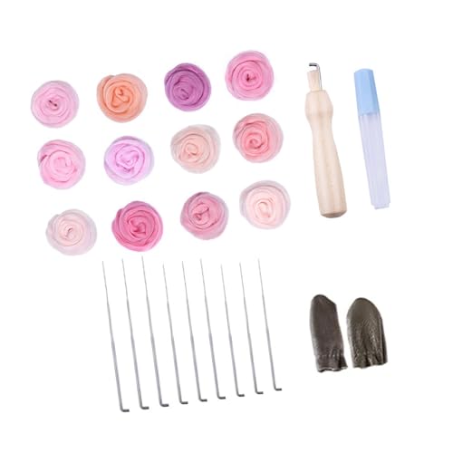 10/12 Farbhandwerk Wolle Felted Set Nadel Felching Set Mit Filzennadelwolle Roving Fingerzichen Und Accessoire Für Handwerk 10/12 Farbhandwerk Wolle Felted Set Nadel Felching Set Mit Filzennadelwolle Roving Fingerzichen Und Accessoire Für Handwerk von SueaLe
