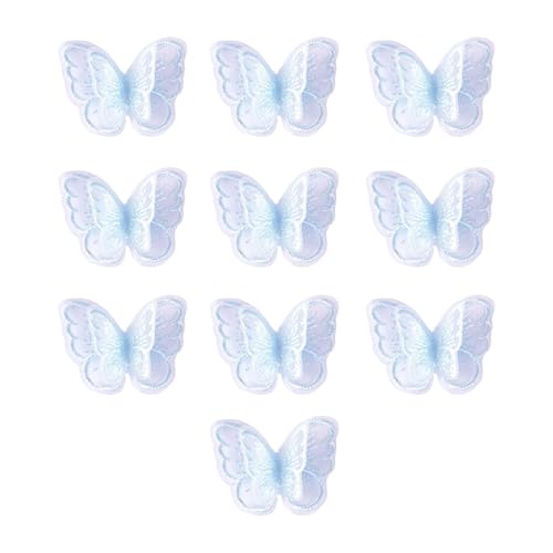 10pcs Doppelschicht Schmetterlingsnähte Auf Flecken Brautkleid Stickereien Zum Nähen Von Handwerkskleidung Haarzubehör von SueaLe
