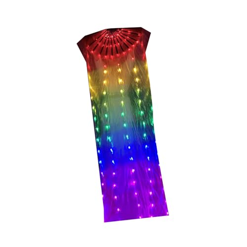 1PC LED Seidenfanfestival Regenbogen Buntes Licht Up Long Folding Lüfter Schleier Für Belly Dance Requisiten Und Außenbühne Shows 1PC LED Seidenfanfestival Regenbogen Buntes Licht Up Long Folding Lüfter Schleier Für Belly Dance Requisiten Und Außenbühne Shows von SueaLe