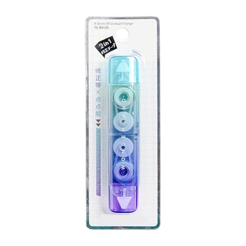 2 In 1 Doppelkopfkorrekturband Mit Kleberwalze Double Head White Out Tape School Supplies Scrapbooking von SueaLe