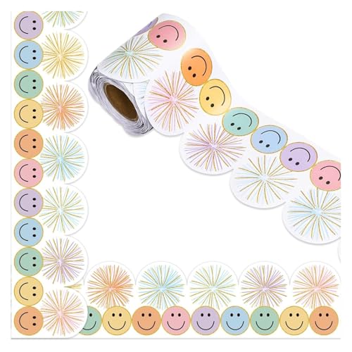 32 8 Fuß Lächelnde Gesichtsgrenzausstattung Für Bulletin Board Hinweis Board Klassenzimmer Chalkboard Decoration Bulletin Border Sticker Roll von SueaLe