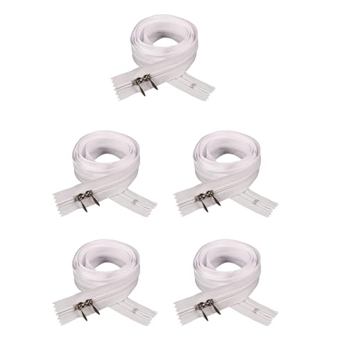 5 PCs Quilt Reißverschlüsse Nylonspulen Reißverschlüsse Multifunktionale Reißverschlüsse Mit Doppelten Ziehhandwerksvorräten Für Kleidung von SueaLe