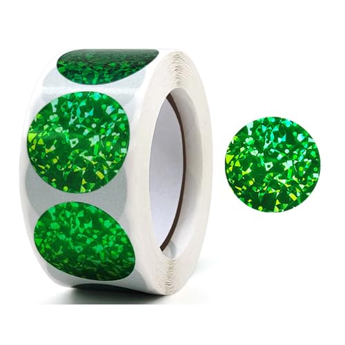 50 PCs Buntes Aufkleber Runde Etiketten Aufkleber Belohnung Funkelnde Dekorative Glitzernde Runde Dekorative Belohnung Farbenfrohe Etiketten von SueaLe
