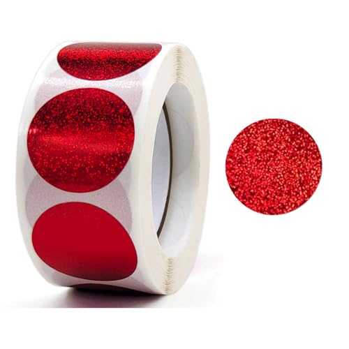 50 PCs Buntes Aufkleber Runde Etiketten Aufkleber Belohnung Funkelnde Dekorative Glitzernde Runde Dekorative Belohnung Farbenfrohe Etiketten von SueaLe