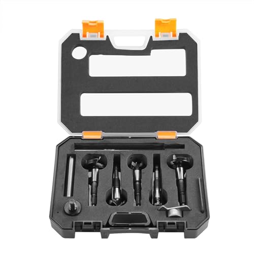 5pcs Holzbearbeitung Flacher Flügelbohrungen Und Reisscharnierbohrer Bitbohrbohrer Lochöffner Schneidwerkzeug Mit Speicherhülle 5pcs Holzbearbeitung Flacher Flügelbohrungen Und Reisscharnierbohrer Bitbohrbohrer Lochöffner Schneidwerkzeug Mit Speicherhülle von SueaLe