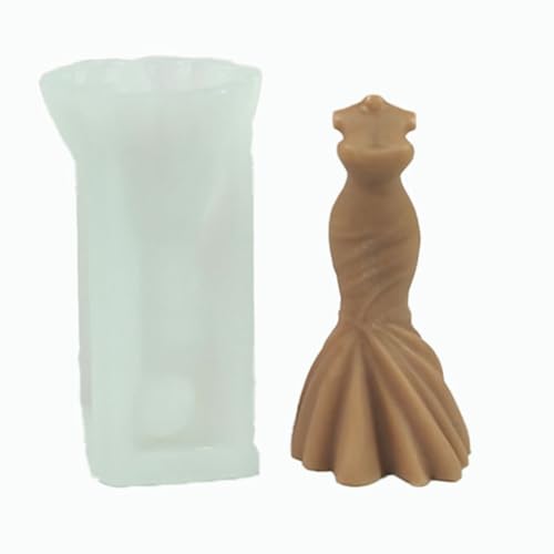 Abendkleid Silikonformen Für Kerzenseife Fondant Tooly Clocy Hochzeitskleid Silikonkerzenformen Für Epoxidharz von SueaLe