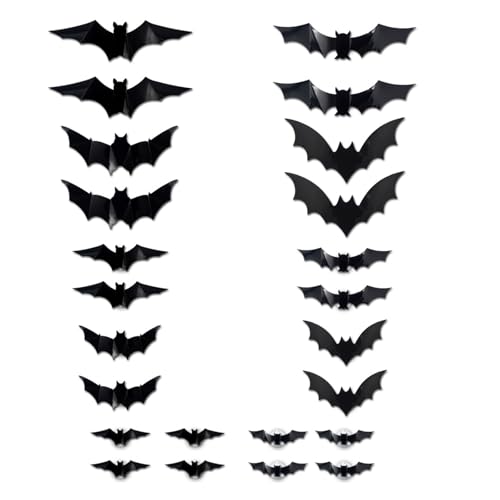 Glühende Fledermausklammern Mit LED Lichtkleber PVC Aufkleber Realistische Aufkleber Wandtattoos Für Halloween Dekoration LED LEGED ZUM HABEN HALLOWEEN WITH WING von SueaLe