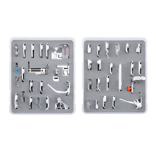 Haushaltsnähmaschinen Pressefüßer Füße Set 7/15/32/42/52PCS Multifunktionaler Druckerfußanhänge Zum Nähensämm Haushaltsnähmaschinen Pressefüßer Füße Set 7/15/32/42/52PCS Multifunktionaler Druckerfußanhänge Zum Nähensämm von SueaLe