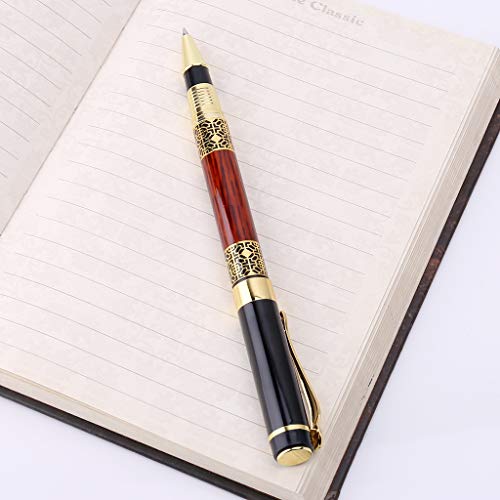 Luxury Metall Kugelschreiber Nachahmungsholzholz Präge Muster Stift Büro Whiteboard Stifte Schwarz Schwarz von SueaLe