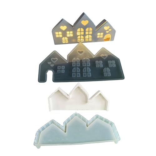 Silikonschmuck Schimmelpilze Haus Kerzenform Seife Herstellung Harz Home Decors Handwerk Texturform von SueaLe