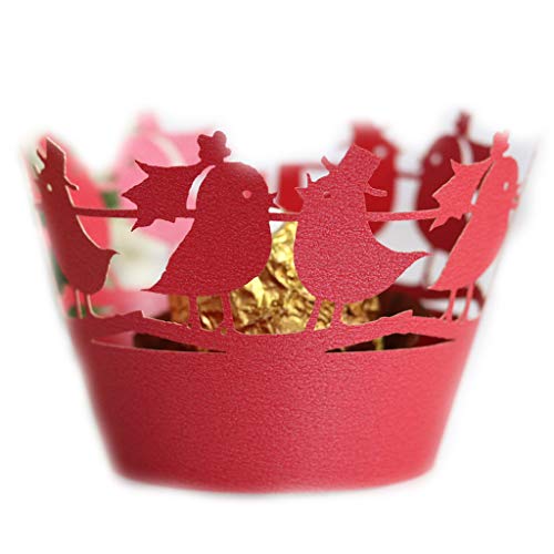 SueaLe 100 Cupcakes Liner Backförmchen, antihaftbeschichtet, Muffin-Verpackungsform, Valentinstag von SueaLe