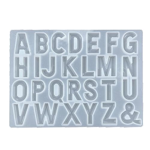 SueaLe Epoxidharz Gussformen Silikonharz Großbuchstabenförmige Schmuckform Die Handherstellung Ornamenten 3D Buchstaben Silikonform von SueaLe