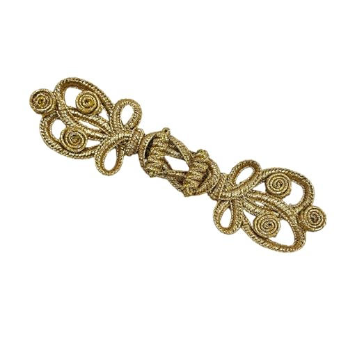 SueaLe Handgewebte Goldene Fadenhöhlungsblattgürtel Anhänger Für Traditionelle Cheongsam Kleid Verzierung Accessoires Retro Qipao Gürteldekoration von SueaLe