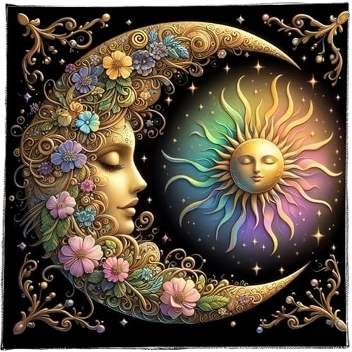 SueaLe Quadratische Gottesdadegändere Mond Sonne Astrologie Tischdecke Tarots Tischdecke Tischtuch Hexerei Vorräte Lieferungen von SueaLe