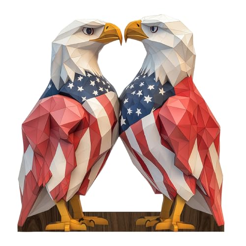 SueaLe Skulptur Für Holzvogelfiguren Für Den 4. Juli Und Memorial Day Home Und Tischdekoration von SueaLe