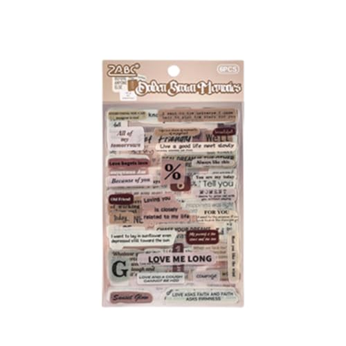 Wasserdichtes Vintage Pet Sticker Artistic Letter Designs Decal Für Ihren Kreativen Planer Und Projekte von SueaLe