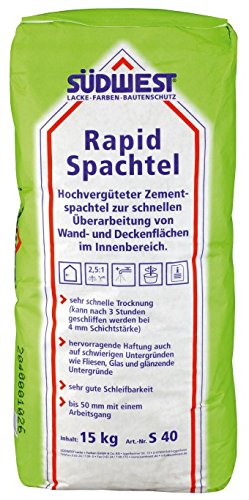 Rapid Spachtel, Universalspachtel/Innenspachtel von Südwest, 15 KG von Südwest Lacke + Farben GmbH & Co.KG