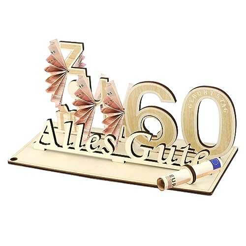 Geschenke zum 60 Geburtstag Mann Frau,13,4x25x12cm Geldgeschenke Geburtstag Geschenk 60 Geburtstag, Holz Geldgeschenke Gästebuch Geburtstag, für Freunde, Familie Geschenk Geschenke zum 60 Geburtstag Mann Frau,13,4x25x12cm Geldgeschenke Geburtstag Geschenk 60 Geburtstag, Holz Geldgeschenke Gästebuch Geburtstag, für Freunde, Familie Geschenk von Suevut
