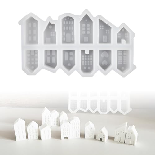 Silikonformen Gießformen Häuser, Silikonform Mini Häuser, Gießform Häuser, zum Ausgießen mit Gips, Epoxidharz, Kreativ Beton, Wachs, Gießpulver, für Weihnachten, Halloween, Ostern Silikonformen Gießformen Häuser, Silikonform Mini Häuser, Gießform Häuser, zum Ausgießen mit Gips, Epoxidharz, Kreativ Beton, Wachs, Gießpulver, für Weihnachten, Halloween, Ostern von Suevut