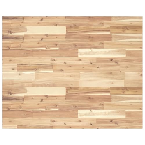 Sufrk Tischplatte unbehandelt 100 x 80 x 2 cm aus massivem Akazienholz, Tischplatte für Esstisch aus Holz, Beschichtung für Schreibtisch, Küchentisch, Couchtisch von Sufrk