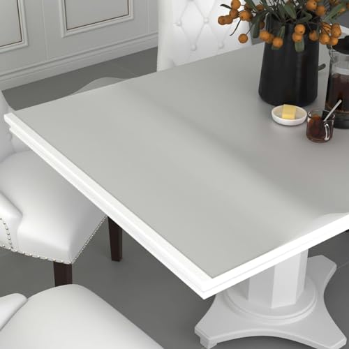 Sufrk Tischschutz, matt, 160 x 90 cm, 1,6 mm, PVC, transparenter Tischschutz für Esszimmertische, Schminktischmatte, transparenter Tischschutz für Zuhause von Sufrk