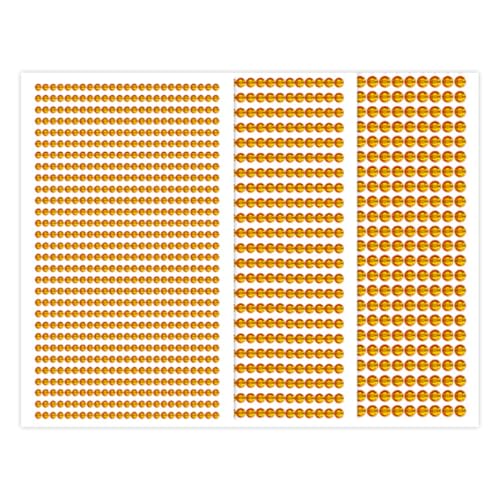 Glitzersteine Selbstklebend, 1532 Stück Strasssteine Selbstklebend, 3/4/5mm Runde Schmucksteine zum Aufkleben mit Pinzette für Handwerke,Fotorahmen,Grußkarten, (Gold） von Sufune
