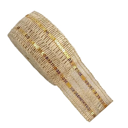 Juteband 40 mm zum Dekorieren Nähen Basteln - 5 Meter - Jute Band Juteseil für Möbel Geschenkverpackungen Gastgeschenk Handwerk für Hochzeit Feier - Burlap Band Juteband 40 mm zum Dekorieren Nähen Basteln - 5 Meter - Jute Band Juteseil für Möbel Geschenkverpackungen Gastgeschenk Handwerk für Hochzeit Feier - Burlap Band von Sufune