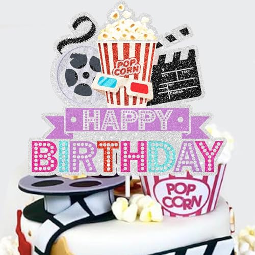 Kuchendekoration mit Retro-Film-Motiv "Happy Birthday" für Kinder – Dies ist eine thematische Geburtstagsparty, Babyparty und Filmabend Party-Dekoration für Jungen und Mädchen. SugarGera Kuchendekoration mit Retro-Film-Motiv "Happy Birthday" für Kinder – Dies ist eine thematische Geburtstagsparty, Babyparty und Filmabend Party-Dekoration für Jungen und Mädchen. SugarGera von SugarGera