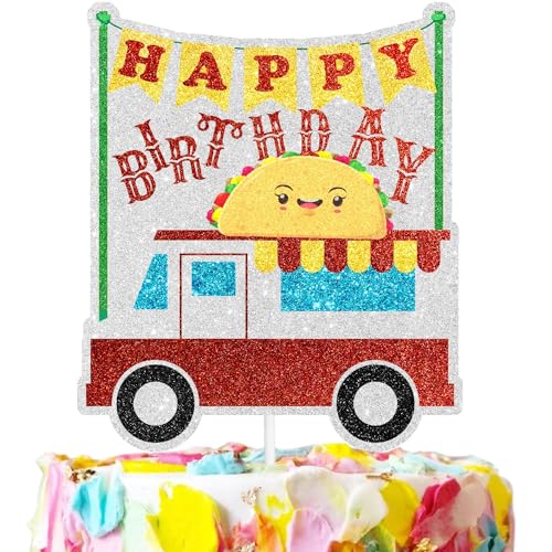 Taco-Themen-Happy Birthday-Kuchenaufsätze für Kinder – hier sind die Top-Wahl Party-Dekorationen für Jungen und Mädchen, Motto-Geburtstagsfeiern, Babypartys, mexikanische runde Partys. SugarGera Taco-Themen-Happy Birthday-Kuchenaufsätze für Kinder – hier sind die Top-Wahl Party-Dekorationen für Jungen und Mädchen, Motto-Geburtstagsfeiern, Babypartys, mexikanische runde Partys. SugarGera von SugarGera