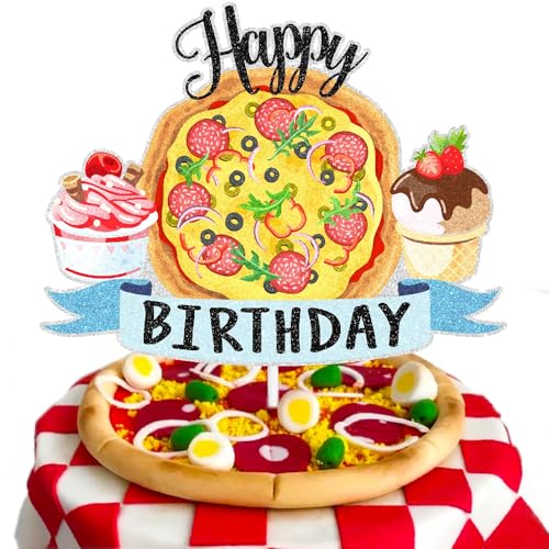 Tortenaufsatz mit Pizza-Dessert-Motiv für Kinder, perfekt für Pizza-Partys, Babypartys und Geburtstagsparty-Dekorationen für Jungen und Mädchen. SugarGera Tortenaufsatz mit Pizza-Dessert-Motiv für Kinder, perfekt für Pizza-Partys, Babypartys und Geburtstagsparty-Dekorationen für Jungen und Mädchen. SugarGera von SugarGera