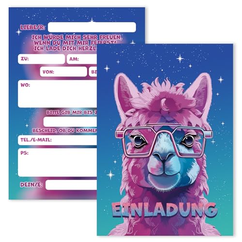 Sugeru 12PCS Einladungskarten Kindergeburtstag mit GLITZER Lama Design, Geburtstagseinladungen junge mädchen, Lustig lässige Alpaka Einladungskarten Geburtstag, Teenager Partyeinladungen Sugeru 12PCS Einladungskarten Kindergeburtstag mit GLITZER Lama Design, Geburtstagseinladungen junge mädchen, Lustig lässige Alpaka Einladungskarten Geburtstag, Teenager Partyeinladungen von Sugeru