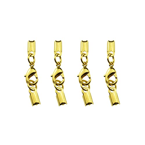 Suguenha 4 x 34 mm Hummerkrallen mit Kordel-Endkappen, stabiles Kupfer, Gold, 4 Paar für Halsketten, Armbänder, Perlen, Schmuck, Basteln Suguenha 4 x 34 mm Hummerkrallen mit Kordel-Endkappen, stabiles Kupfer, Gold, 4 Paar für Halsketten, Armbänder, Perlen, Schmuck, Basteln von Suguenha
