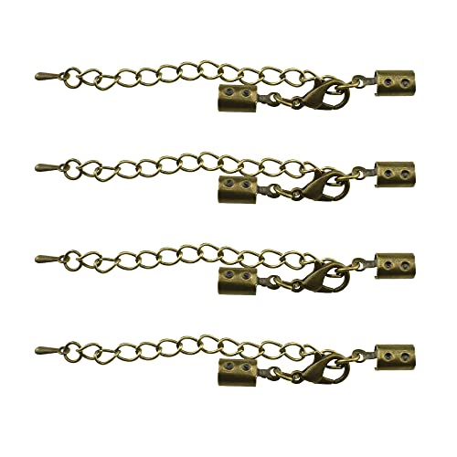 Suguenha 4 x 34 mm Hummerkrallen mit Kordel-Endkappen, stabiles Kupfer, Gold, Silber, 6 Paar für Halsketten, Armbänder, Perlen, Schmuck, Basteln Suguenha 4 x 34 mm Hummerkrallen mit Kordel-Endkappen, stabiles Kupfer, Gold, Silber, 6 Paar für Halsketten, Armbänder, Perlen, Schmuck, Basteln von Suguenha