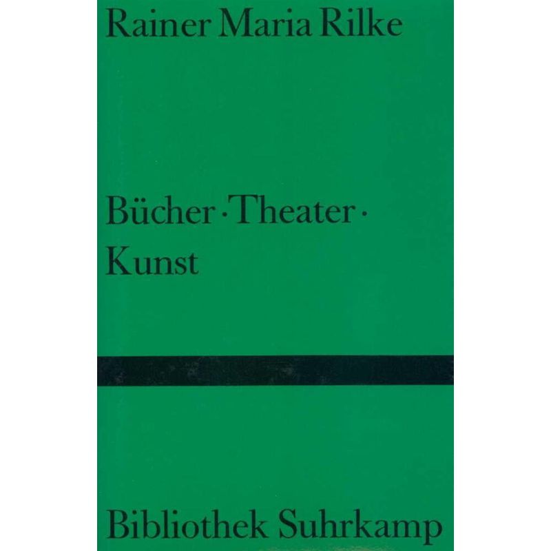 Bücher. Theater. Kunst - Rainer Maria Rilke, Gebunden von Suhrkamp
