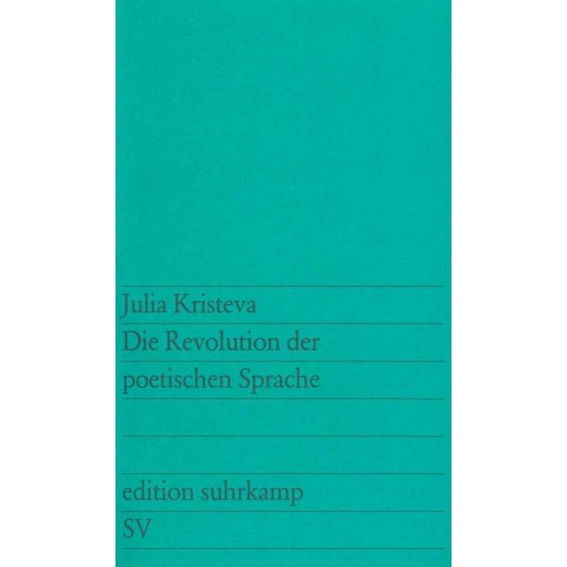Die Revolution Der Poetischen Sprache - Julia Kristeva, Taschenbuch von Suhrkamp
