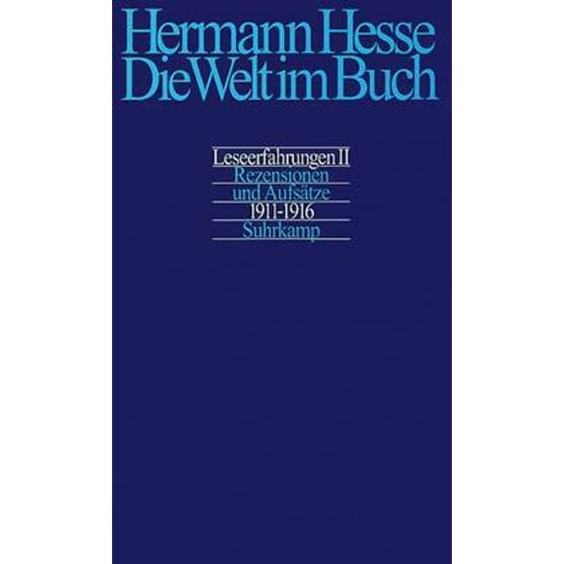 Die Welt Im Buch - Hermann Hesse, Leinen von Suhrkamp