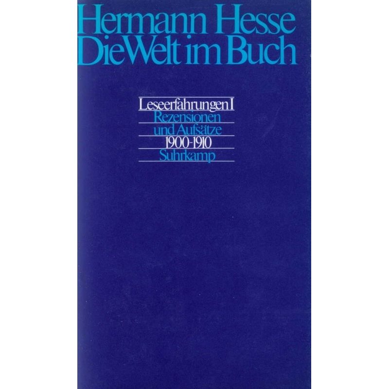 Rezensionen Und Aufsätze Aus Den Jahren 1900-1910 - Hermann Hesse, Leinen von Suhrkamp