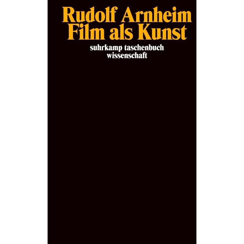 Film Als Kunst - Rudolf Arnheim, Taschenbuch von Suhrkamp