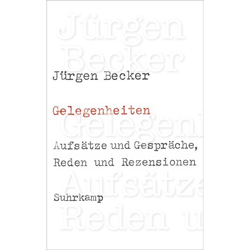 Gelegenheiten - Jürgen Becker, Taschenbuch von Suhrkamp