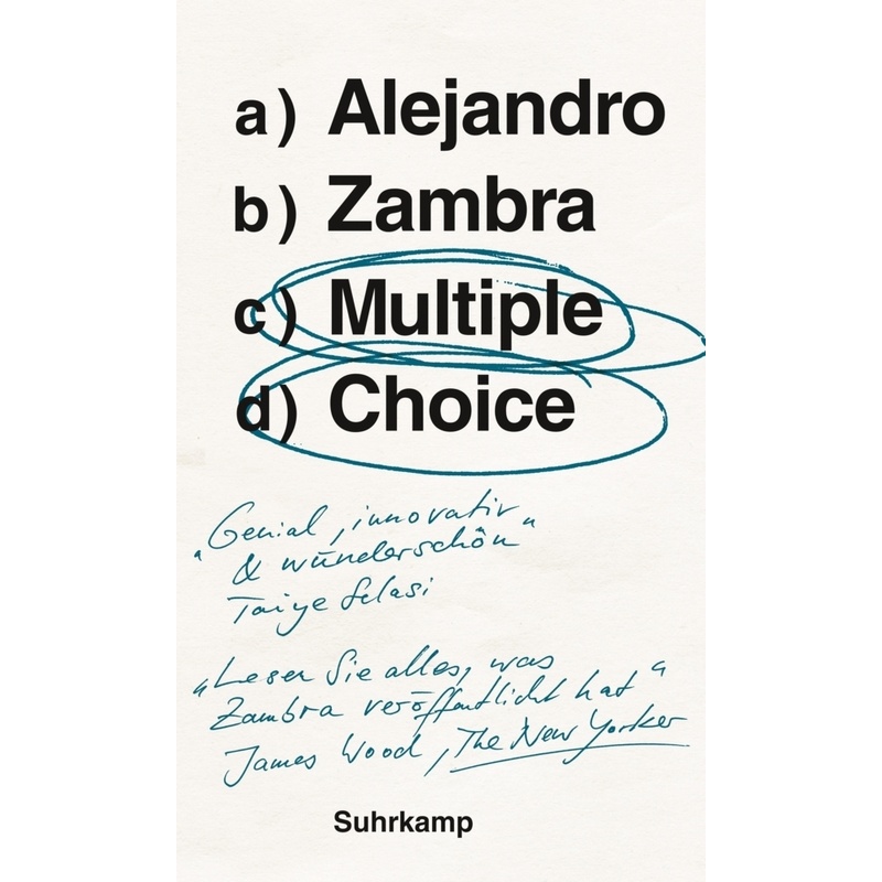 Multiple Choice - Alejandro Zambra, Gebunden von Suhrkamp