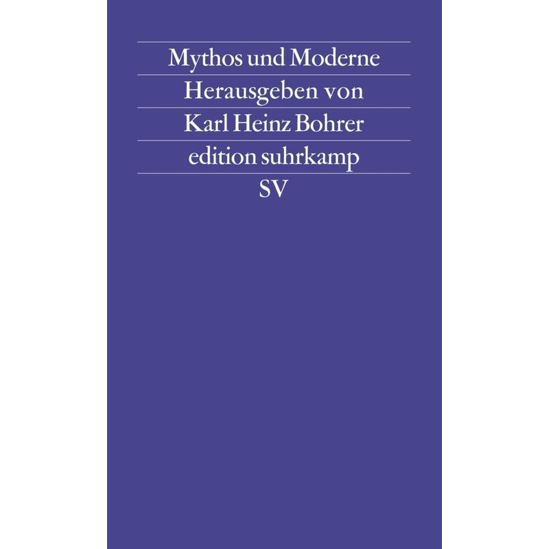 Mythos Und Moderne, Taschenbuch von Suhrkamp
