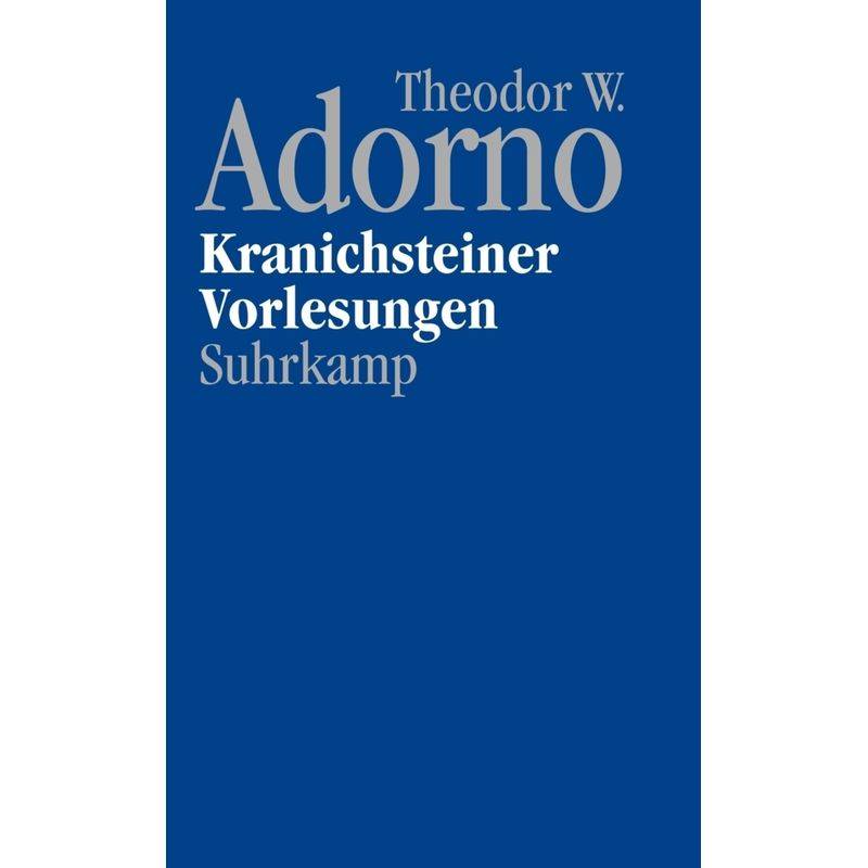 Kranichsteiner Vorlesungen, M. Dvd-Audio - Theodor W. Adorno, Gebunden von Suhrkamp