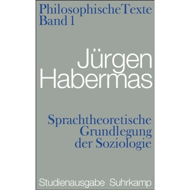 Sprachtheoretische Grundlegung Der Soziologie - Jürgen Habermas, Kartoniert (TB) von Suhrkamp