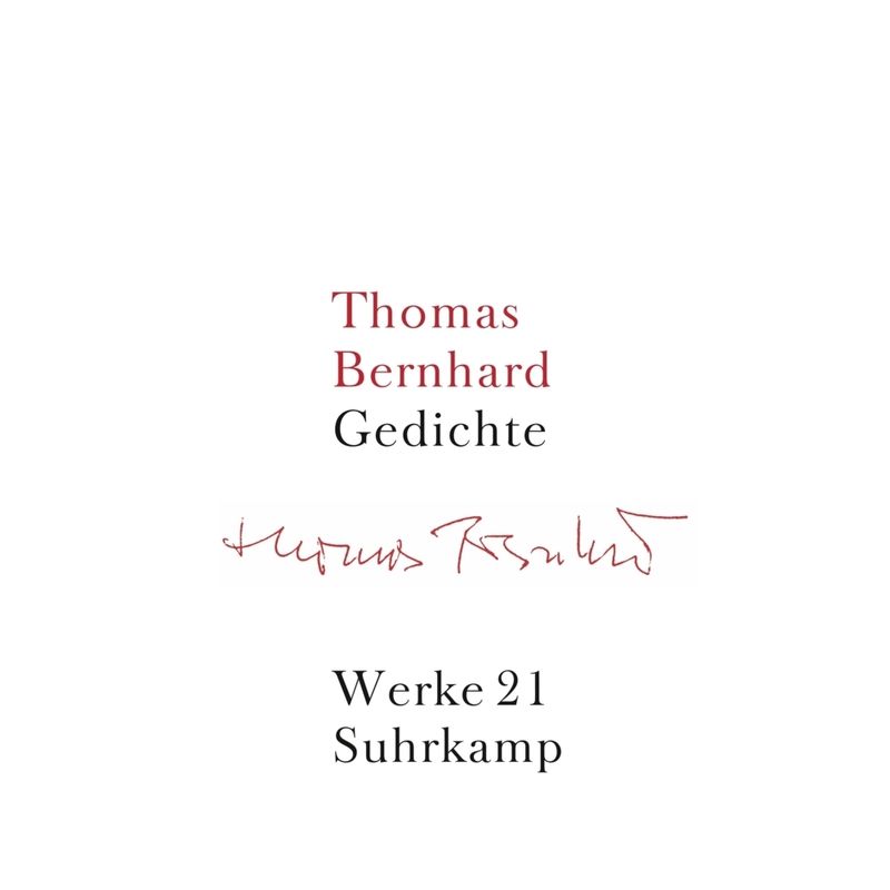 Gedichte - Thomas Bernhard, Leinen von Suhrkamp