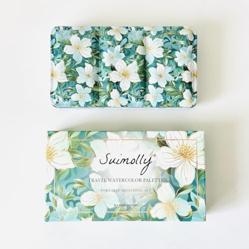 Suimolly Aquarell-Palette, Reise-Aquarell-Palette, für Künstler, Illustrationen, Zeichnungen Suimolly Aquarell-Palette, Reise-Aquarell-Palette, für Künstler, Illustrationen, Zeichnungen von Suimolly